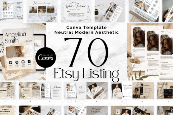 Craft Captivating Etsy Listings with a Modern 70-Page Template