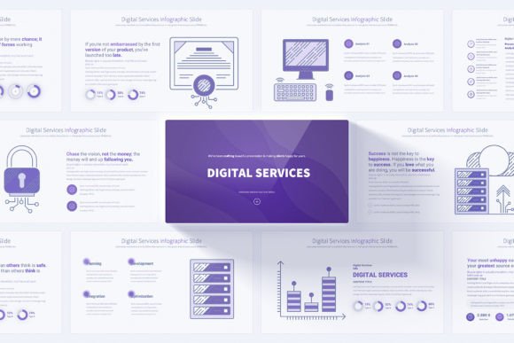 Digital Services PowerPoint Infographics: A Template for Professional Presentations