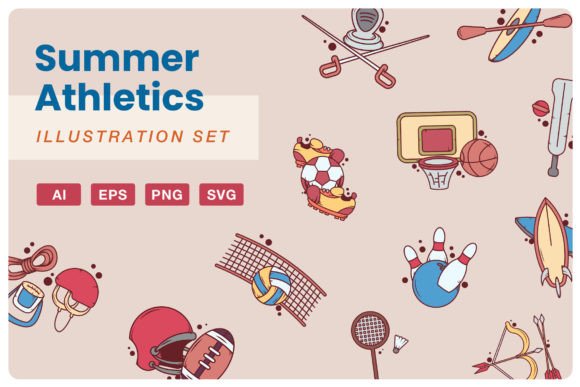 Summer Sport Illustration Kit: Your Ultimate Design Resource