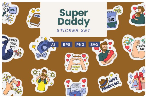 Super Daddy Sticker Set: A Versatile Digital Asset Collection