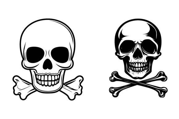 The Practicality of a Skull Line Drawing Illustration Set