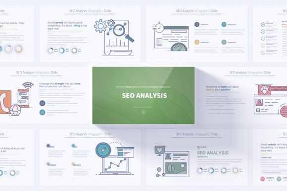 The Real Power of SEO Analysis PowerPoint Infographics