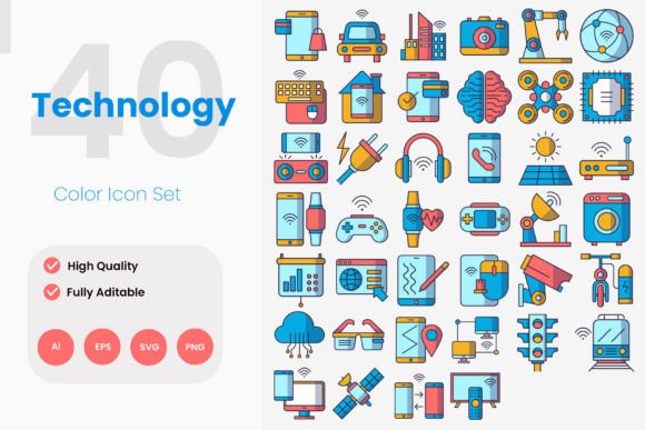 The Role and Power of Technology Flat and Filled Icons in Modern Digital Design