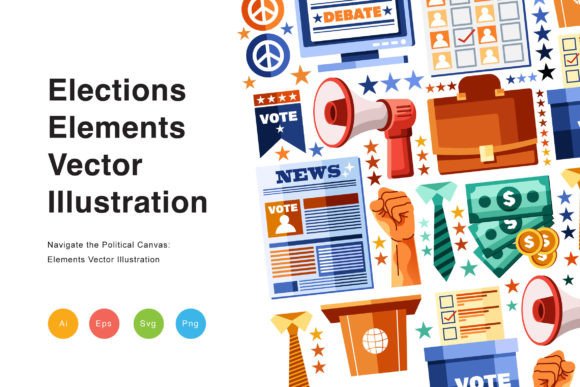 The Visual Language of Democracy: A Guide to Elections Vector Illustration