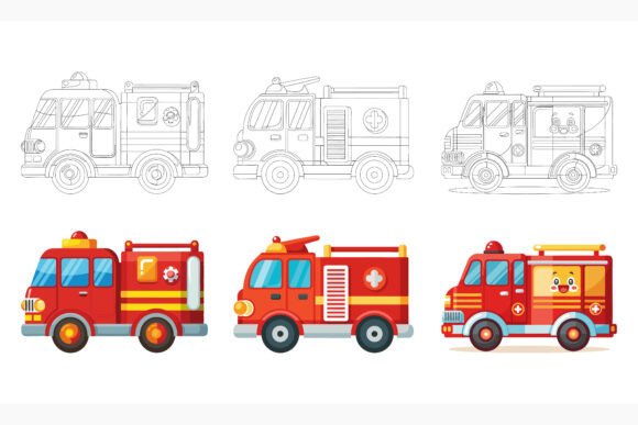 The Visual Utility of Firetruck Vector Illustration Collections